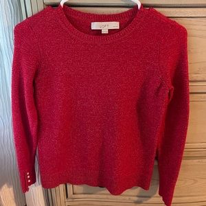 Classic red sweater, great staple for Fall + Winter